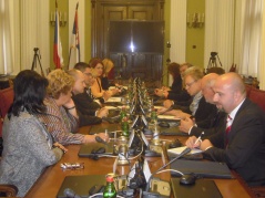 6 October 2014 The delegation of the Committee on EU Affairs of the Czech Senate in visit to the National Assembly